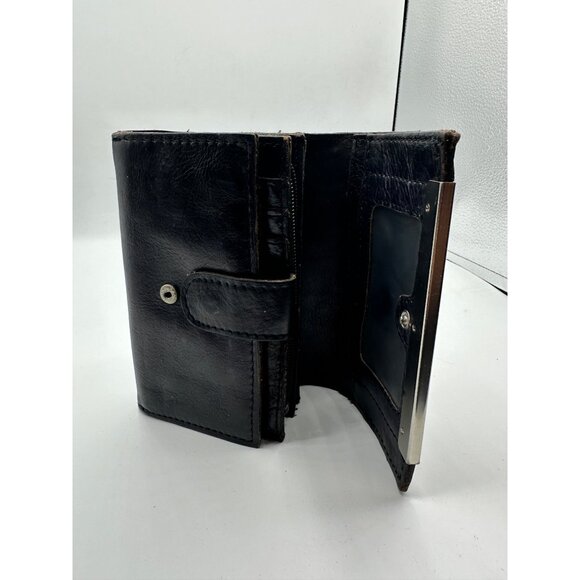 Patricia Nash Embossed Leather Wallet Metal Trim 4.5" X 3.5" Purple Tooled Purse - Picture 12 of 12